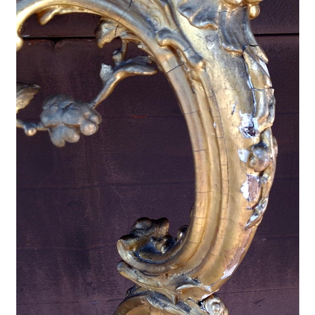 Pair 18th Century Rococo Style Carved Giltwood Marble Top Side Tables For Sale - Image 11 of 14