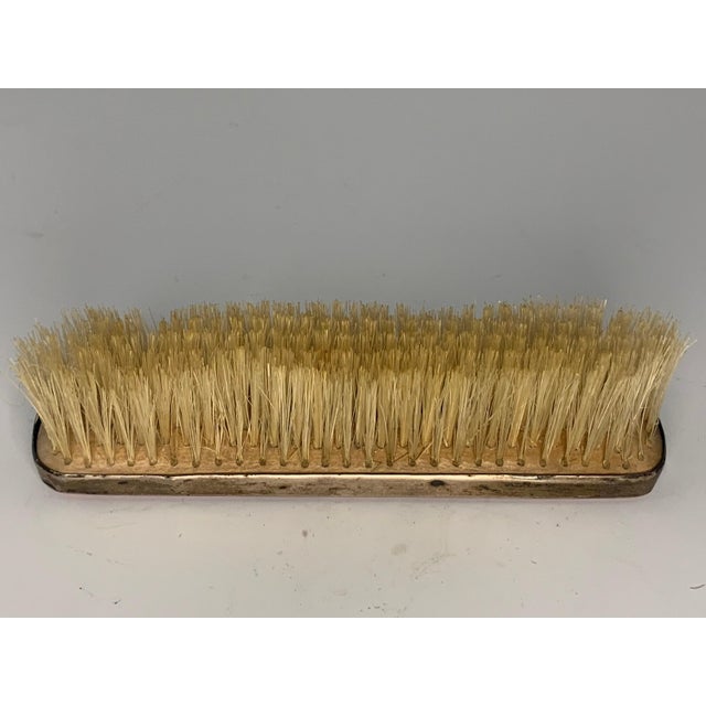 Metal Antique Sterling Silver Guilloche Clothes Brush: Birmingham, 1919 For Sale - Image 7 of 10
