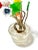 Bright Green Czech Glass Flower Place Card Holders – Miniature Bouquets, Set of 6 For Sale - Image 8 of 12