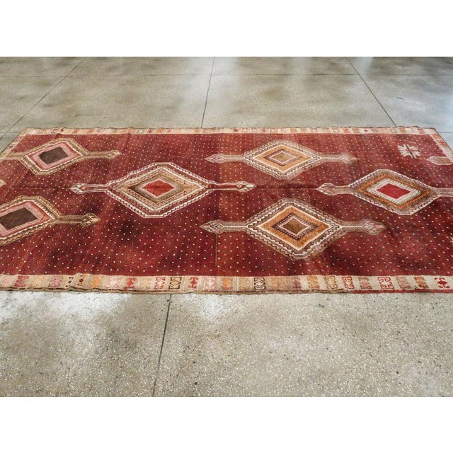 Burgundy Galerie Shabab Collection Mid-20th Century Turkish Anatolian Rug For Sale - Image 8 of 10