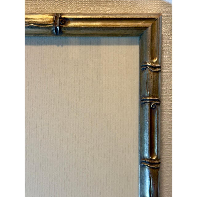 Late 20th C. Sandy Klotter Original Mixed Media "Chimpanzee" Pair - Gilt Faux Bamboo For Sale - Image 10 of 12