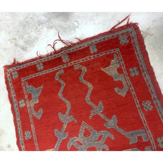 Turkish 1880s, Handmade Antique Turkish Oushak Rug 3' X 4.9' For Sale - Image 3 of 9