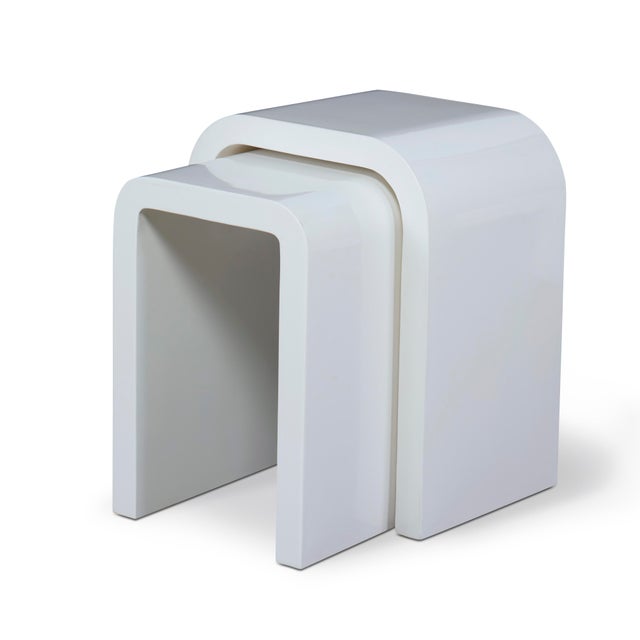 Transitional Carrier and Company for Century Furniture Mark Outdoor Nesting Side Table - Large For Sale - Image 3 of 3