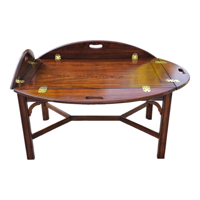 Henkel Harris Wild Black Cherry Butler's Cocktail / Coffee Table For Sale