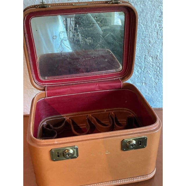 Metal Vintage Boho Amelia Earhart Luggage Set For Sale - Image 7 of 8