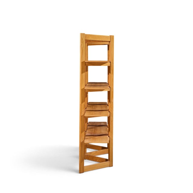 Brown Kurt Østervig Style Mid Century Teak Bookshelf Room Divider For Sale - Image 8 of 9