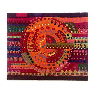 German Modernist Art Wall Rug from Tetex Munich, 1960s For Sale