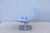 Modern Contemporary Knoll Jehs+Laub Swivel Lounge Chair in Blue and White Fabric For Sale - Image 10 of 18