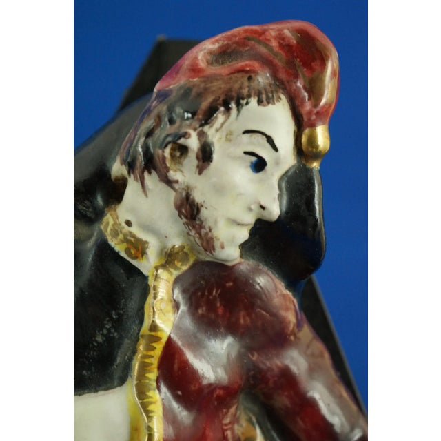 Early 20th Century Ceramic Wall Plaque Commedia Dellarte Mask Sandrone by Gastone Batignani, 1920s For Sale - Image 15 of 18