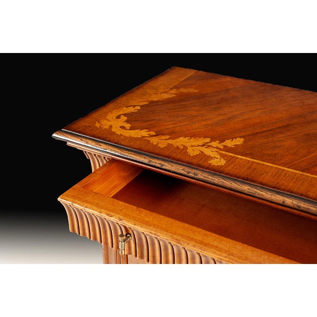 Rustic Italian Walnut Sideboard With Marquetry Inlay For Sale - Image 3 of 5
