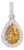 2.02ctw Citrine Diamond Halo Teardrop Pendant 14k Gold November Birthstone For Sale