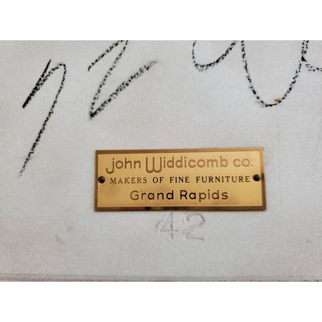 Rare Decorative John Widdicomb Cabinet With Hand-Painted Speckled Finish Palm Beach Regency / Gustavian Crossover For Sale - Image 14 of 16