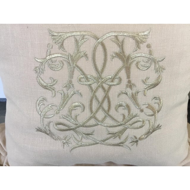 Embroidered Linen Pillows a Pair Chairish
