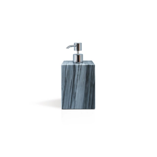 Square Soap Dispenser in Black Marble For Sale - Image 6 of 8