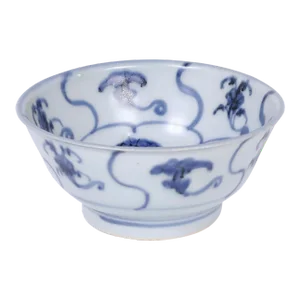 2 Chinese Blue and White Porcelain Bowls From the Ship Wrecked "Tek Sing"