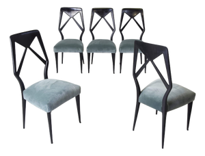 Chairs attributed to Vittorio Dassi for Dassi Mobili Moderni, 1950s, Set of 5