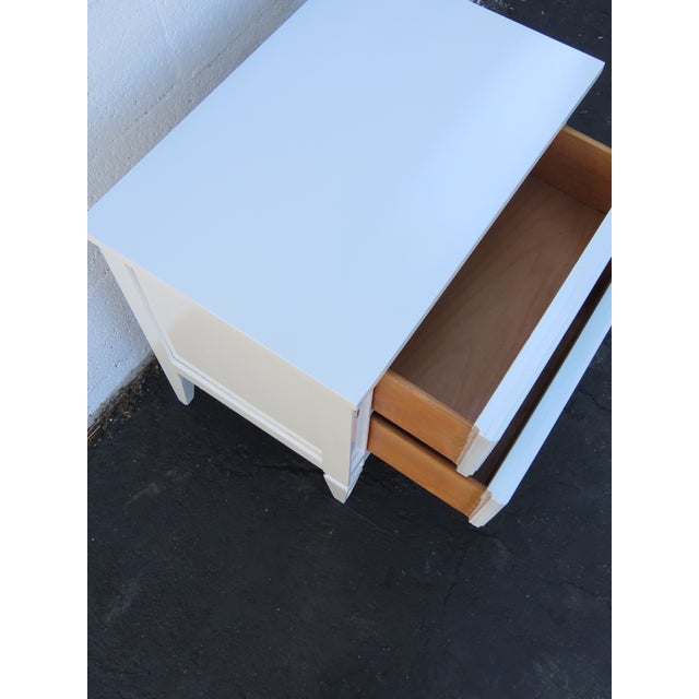 Wood French Shabby Chic Painted Nightstand Side End Table 6581 For Sale - Image 7 of 14