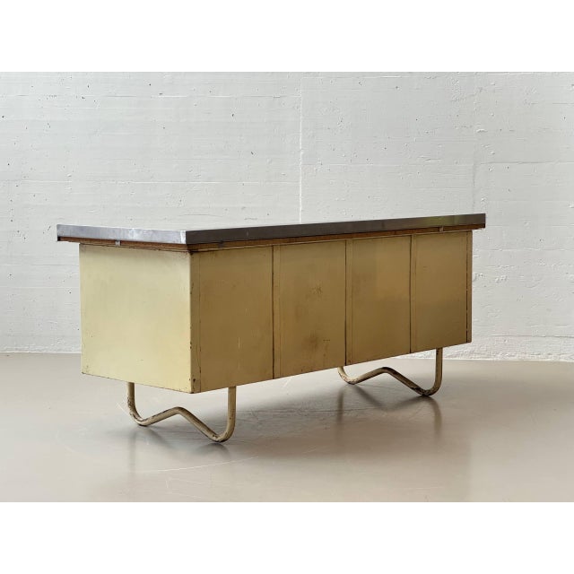 Industrial Sideboard with Stainless Steel Top, 1950s For Sale - Image 9 of 16