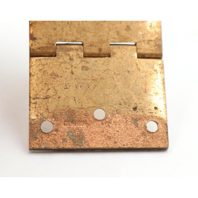 Late 20th Century Vintage 3 X 2 In. Corbin Solid Brass Cabinet Hinge For Sale - Image 5 of 5