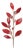 BeadedRed Leaf Stem (Set of 2) For Sale