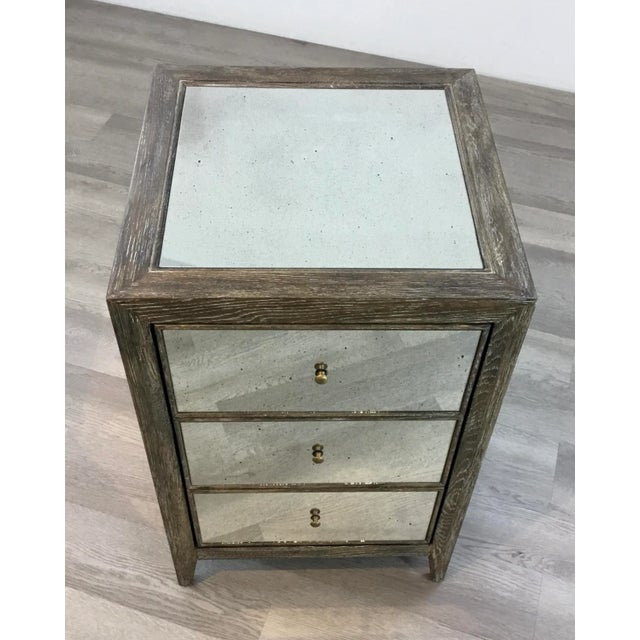 Contemporary Made Goods Modern Mirrored Mia Nightstand For Sale - Image 3 of 8