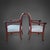 A beautiful pair of Empire armchairs from the early 19th century, crafted from solid mahogany. The armchairs are of high...