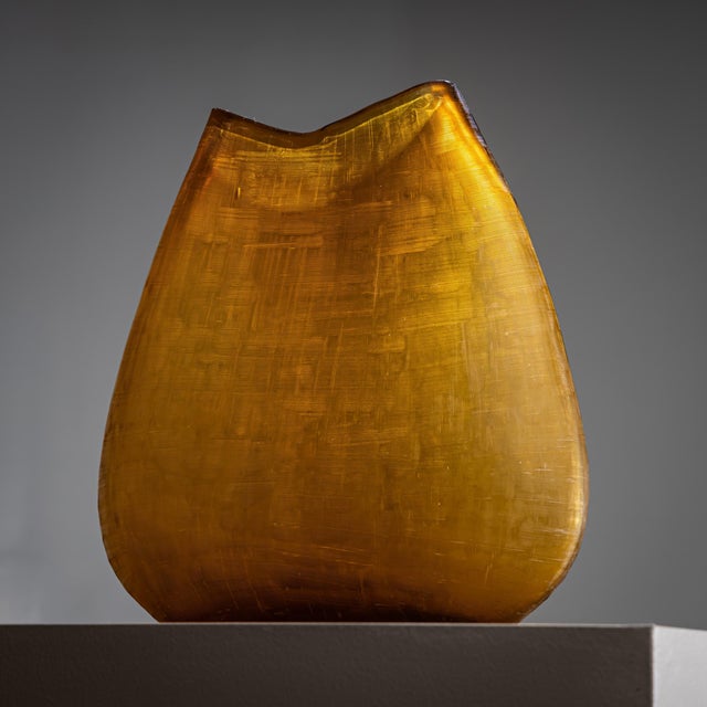 1960s Amber Glass Vase, Italy, 1960s-1970s For Sale - Image 5 of 8