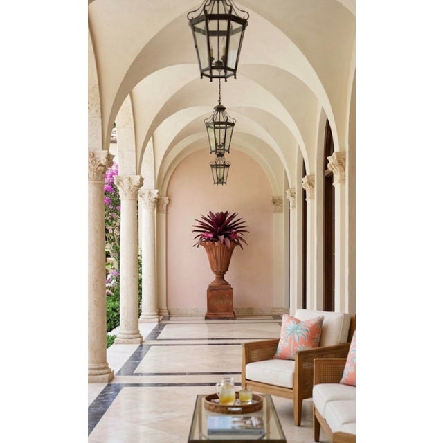 1990s Italian Neoclassical Terracotta Urn on Matching Pedestal For Sale - Image 10 of 10