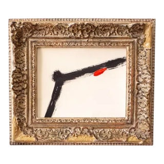 Contemporary Margot Sinclair Acrylic Painting on Paper in Antique Frame For Sale
