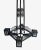 Antique, French Art Deco wrought iron pendant light in the style of Edgar Brandt. This artfully crafted piece has four...