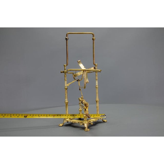 French Art Deco Brass and Bronze Mechanical Wine Pourer Stand, 1930s For Sale - Image 17 of 18