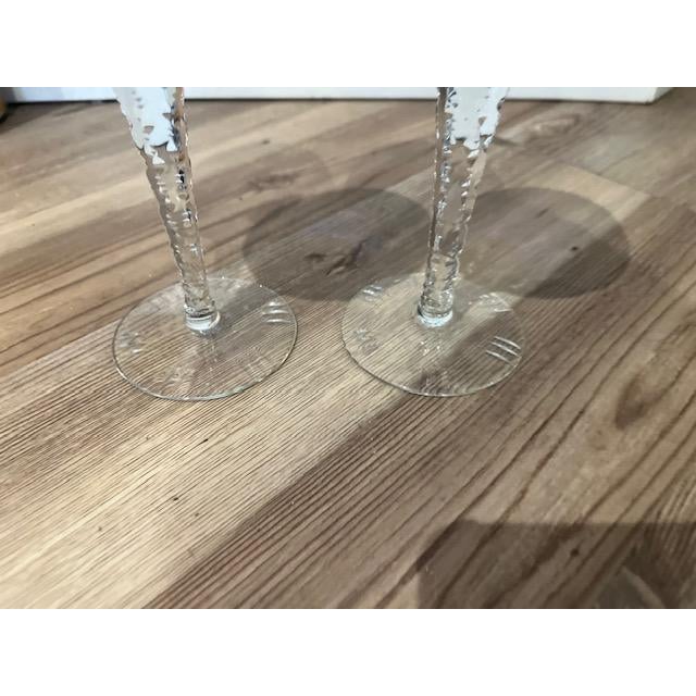 1970s Pair of Bohemian Traube Nachtmann Cobalt Blue Cut Crystal Wine Glasses For Sale - Image 5 of 10
