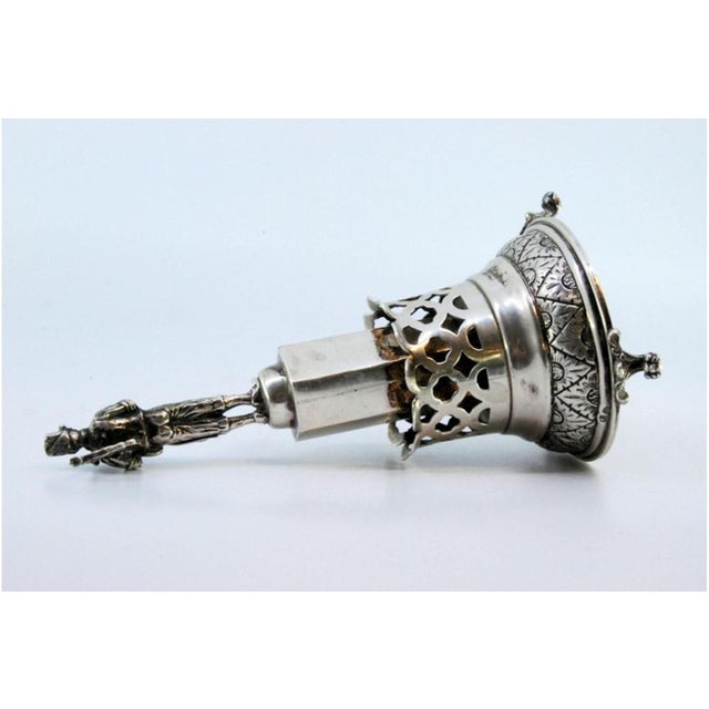 Silver Toothpick Holder with Bagpipe Player For Sale - Image 5 of 9