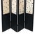 1950s Black Lacquer Folding Screen W/ Fiberglass Maple Leaf Inserts For Sale - Image 4 of 7