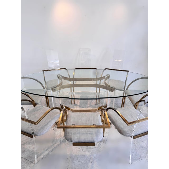 An exceptional eight-seat dining suite designed by celebrated American designer Charles Hollis Jones in 1979, showcasing...