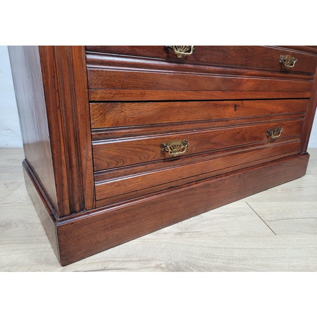 Edwardian Chest of Drawers in Walnut, 1910s For Sale - Image 12 of 18