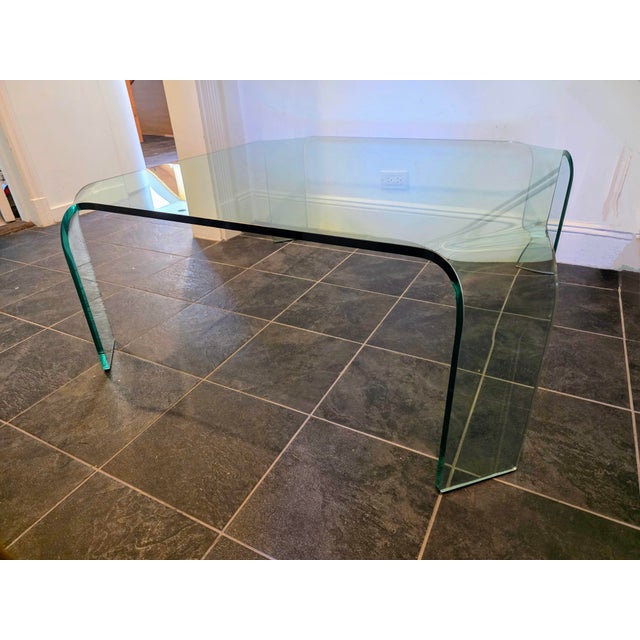 Fiam Italia Post Modern Fiam Italia Ragno Glass Coffee Table For Sale - Image 4 of 13