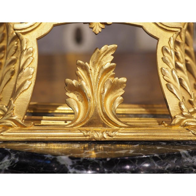 A Small French Louis XV Style Carved Marble and Gilt Bronze Letter Carrier, 20th C. For Sale - Image 4 of 18