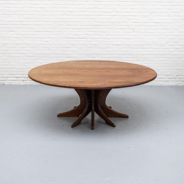 Wood Muninga Dining Table and Chairs by Marc van Rampelberg, 1980s, Set of 6 For Sale - Image 7 of 18