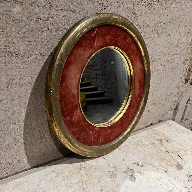 Mid 20th Century 1950s Italian Gold Leaf Wall Mirror For Sale - Image 5 of 8