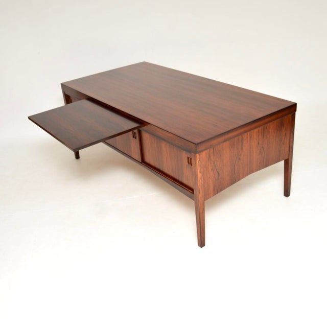 Wood Large Vintage Danish Executive Desk, 1960 For Sale - Image 7 of 18