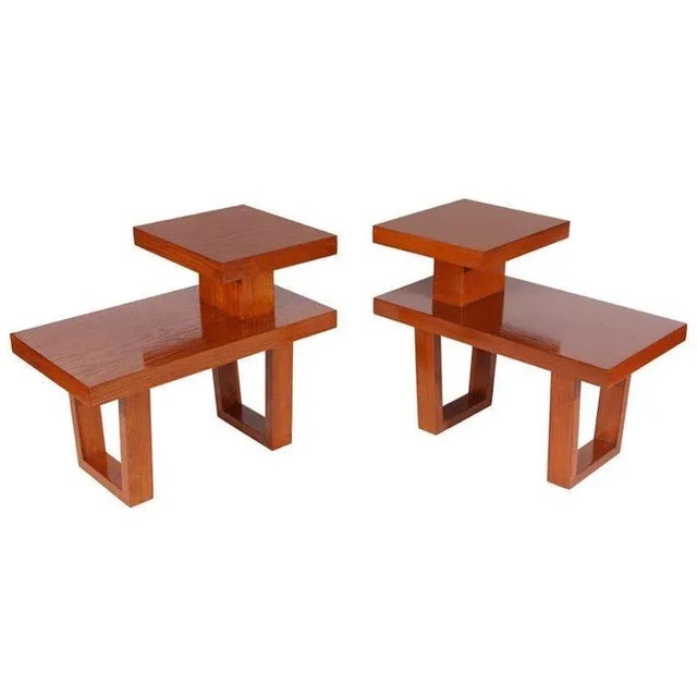 Sleek Pair of Telephone Tables. u.s.a. 1950's. For Sale - Image 10 of 10