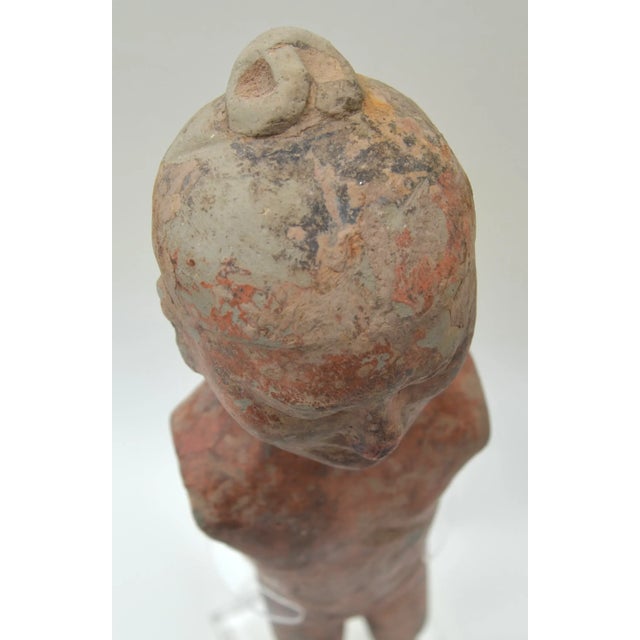 Standing Chinese Han Dynasty Terracotta Male Stick Figure For Sale In Los Angeles - Image 6 of 9