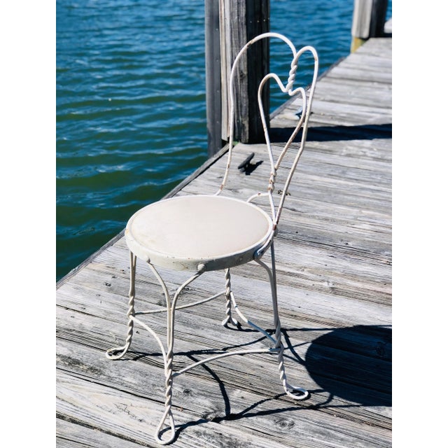 Early 1930s Wrought Iron Sweetheart Chair For Sale - Image 9 of 11