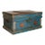 Early 20th Century Primitive Blue Blanket Chest For Sale