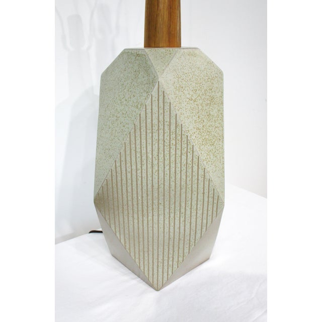 Mid 20th Century Mid 20th Century Rare Gordon and Jane Martz Geometric Ceramic Table Lamp by Marshall Studios For Sale - Image 5 of 11