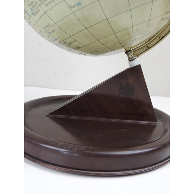 Blue Vintage 1949 Chad Valley 6 In. Metal World Globe For Sale - Image 8 of 9