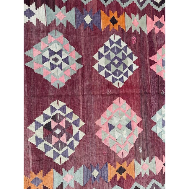 Blue Mid-Century Turkish Anatolian Kilim Rug, 1950s For Sale - Image 8 of 18