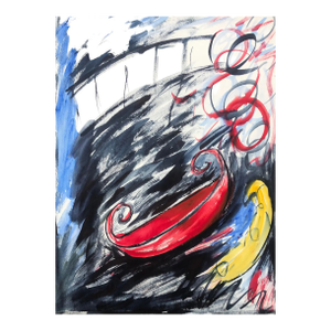 1998 Adrienne Anderson Abstract Acrylic Painting