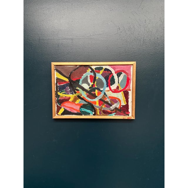 Abstract Composition, 1960, Oil Painting on Canvas, Framed For Sale - Image 12 of 12
